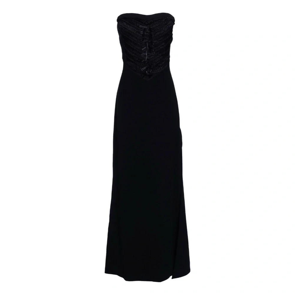 CristinaEffe’s Elegant Black Strapless Evening Gown - Picture 3 of 12